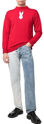 Maison Margiela Sweater Merah Wool Rajut Motif Kelinci. S30HB0279S17900312 Lookbook Maison Margiela Sweater Merah Wool Rajut Motif Kelinci. S30HB0279S17900312