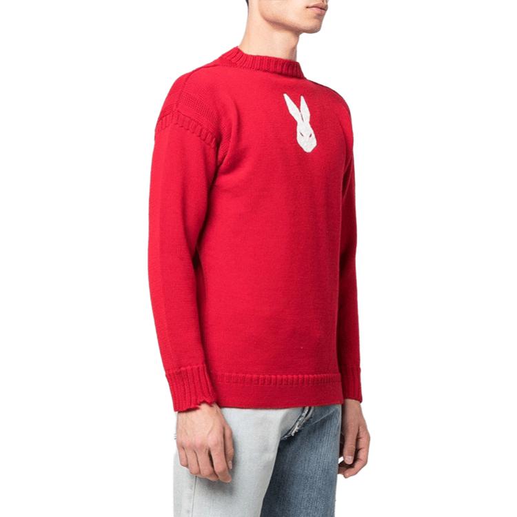 Purchase Maison Margiela Sweater Merah Wool Rajut Motif Kelinci. S30HB0279S17900312