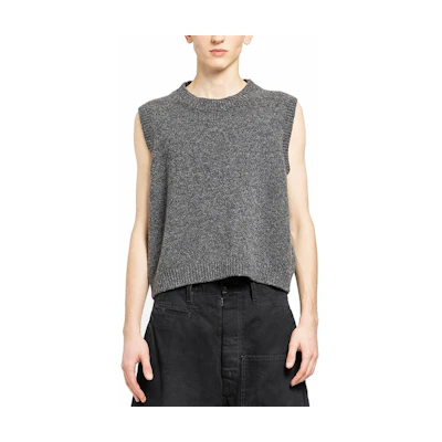 Maison Margiela Sleeveless Crewneck Sweater Gray S50FB0104M13059001F