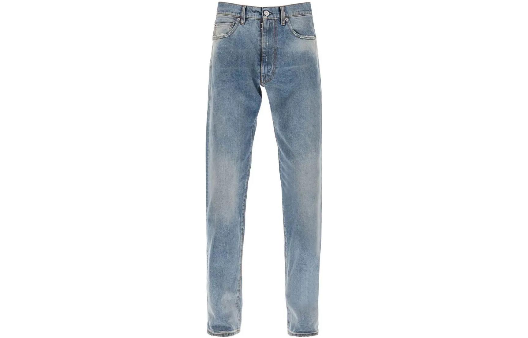Order Maison Margiela Jeans Slim Fit Lavados con Cremallera Larga de Denim S67LA0027S30561-984