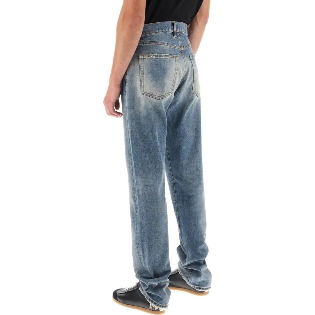 Lookbook Maison Margiela Jeans Slim Fit Lavados con Cremallera Larga de Denim S67LA0027S30561-984