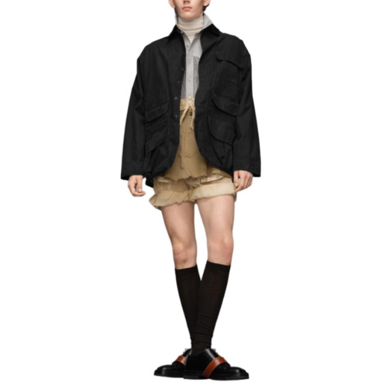 Lookbook Maison Margiela Jaket Hitam Single-Breasted Warna Solid S50AM0627M35208900