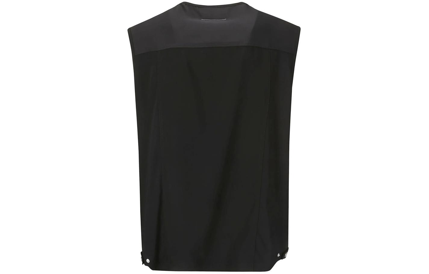 Lookbook 马吉拉 修身无袖V领拉链背心 - 黑色 SH0FB0001S78536-900