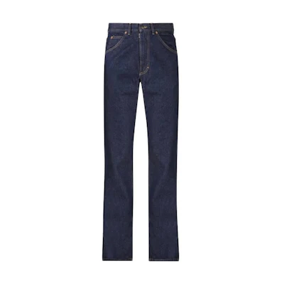 Maison Margiela Straight-Leg Dark Blue Denim Jeans with Pocket Zipper. S67LA0026S30854470