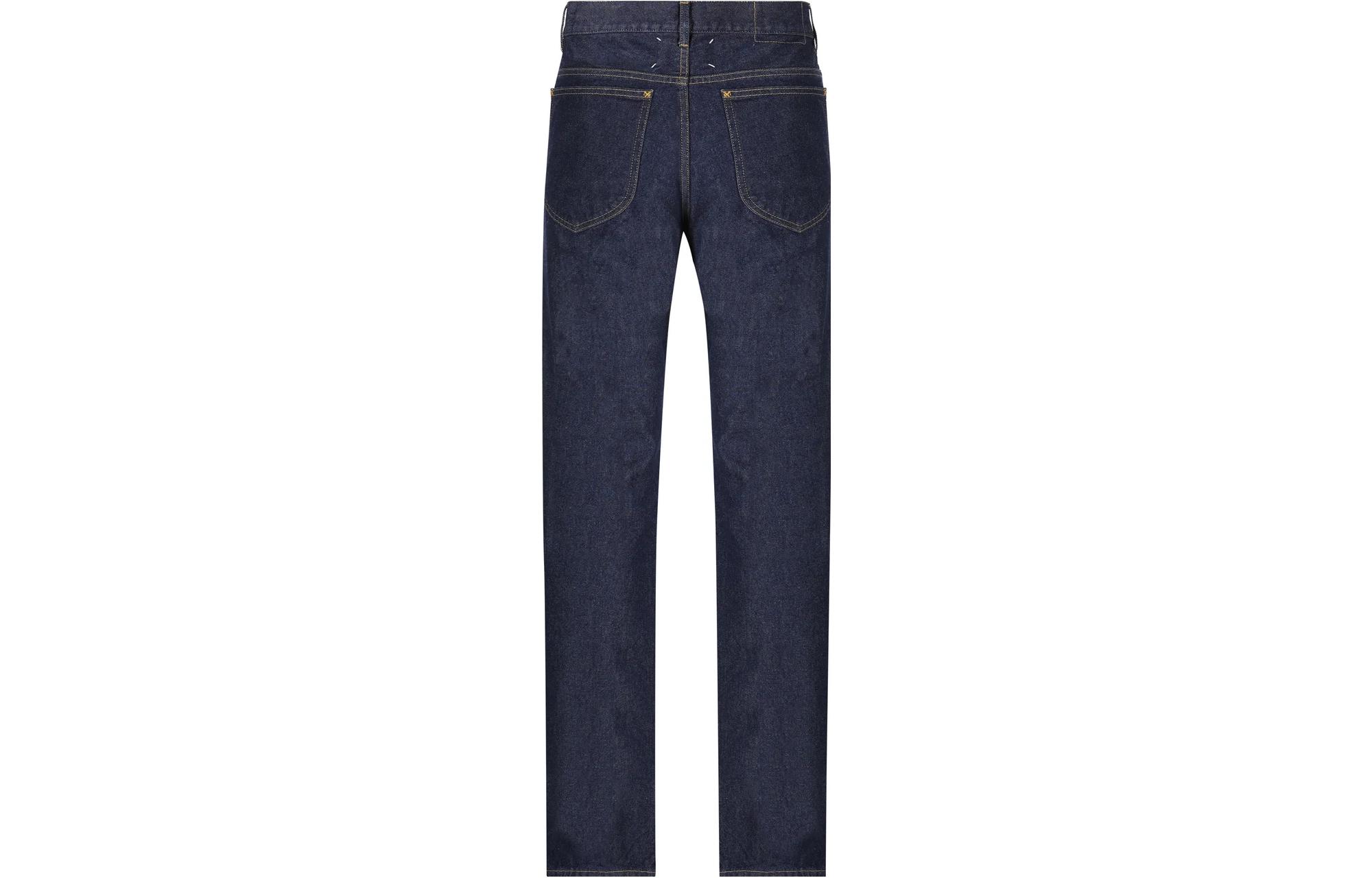 Maison Margiela  Straight-Leg Dark Blue Denim Jeans with Pocket Zipper. S67LA0026S30854470 圖 3