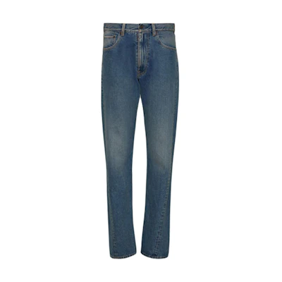 Maison Margiela Washed Zipper Straight-Leg Jeans Blue. S50LA0232S30561985