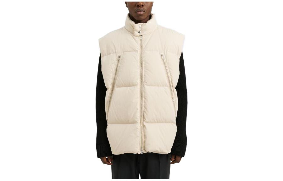 Maison Margiela  White Sleeveless Fitted Zip-Up Vest S52FB0075S76536103