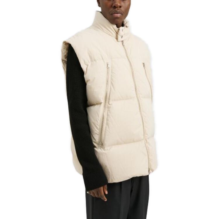 Shop Maison Margiela 白色紧身无袖拉链背心 S52FB0075S76536103