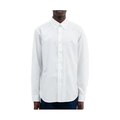 Maison Margiela White Solid Long Sleeve Collared Shirt S50DL0505S52925