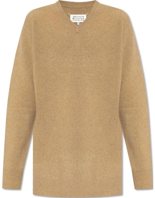 Sweater V-Neck Lengan Panjang Warna Kuning Maison Margiela S50HN0006M13058124M Buy Sweater V-Neck Lengan Panjang Warna Kuning Maison Margiela S50HN0006M13058124M