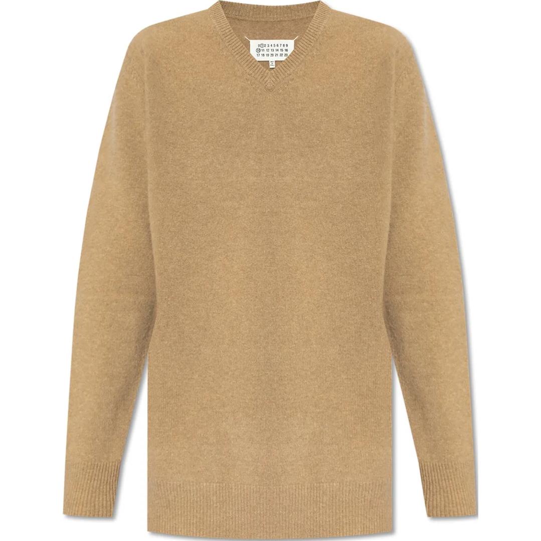 Order Sweater V-Neck Lengan Panjang Warna Kuning Maison Margiela S50HN0006M13058124M