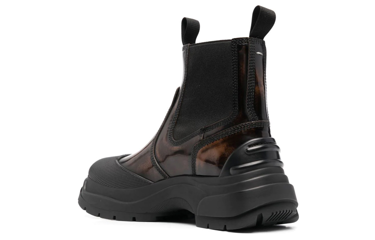 Maison Margiela Alex Chelsea Boot 'Glossy Black-Brown' 圖 4