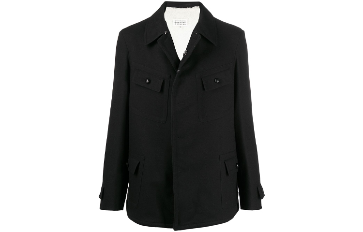 Maison Margiela Black Colorblock Number Print Hoodie S62GU0116S25596-963