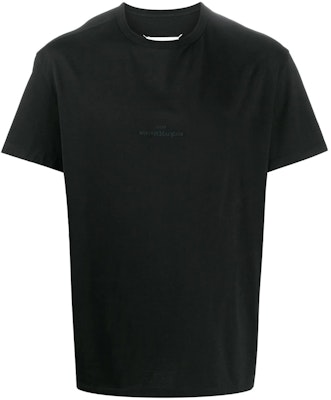 メゾン マルジェラ ブラック 刺繍 ロゴ クルーネック Tシャツ S30GC0722S22816 Order メゾン マルジェラ ブラック 刺繍 ロゴ クルーネック Tシャツ S30GC0722S22816