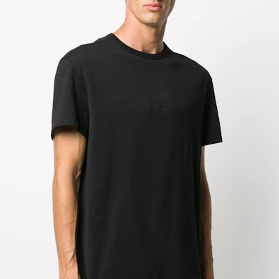 メゾン マルジェラ ブラック 刺繍 ロゴ クルーネック Tシャツ S30GC0722S22816 Lookbook メゾン マルジェラ ブラック 刺繍 ロゴ クルーネック Tシャツ S30GC0722S22816