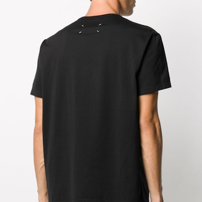 メゾン マルジェラ ブラック 刺繍 ロゴ クルーネック Tシャツ S30GC0722S22816 Shop メゾン マルジェラ ブラック 刺繍 ロゴ クルーネック Tシャツ S30GC0722S22816