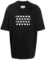 Maison Margiela Black Hole-Punch Logo Oversized Short Sleeve Tee S50GC0625S22816900 Maison Margiela Black Hole-Punch Logo Oversized Short Sleeve Tee S50GC0625S22816900