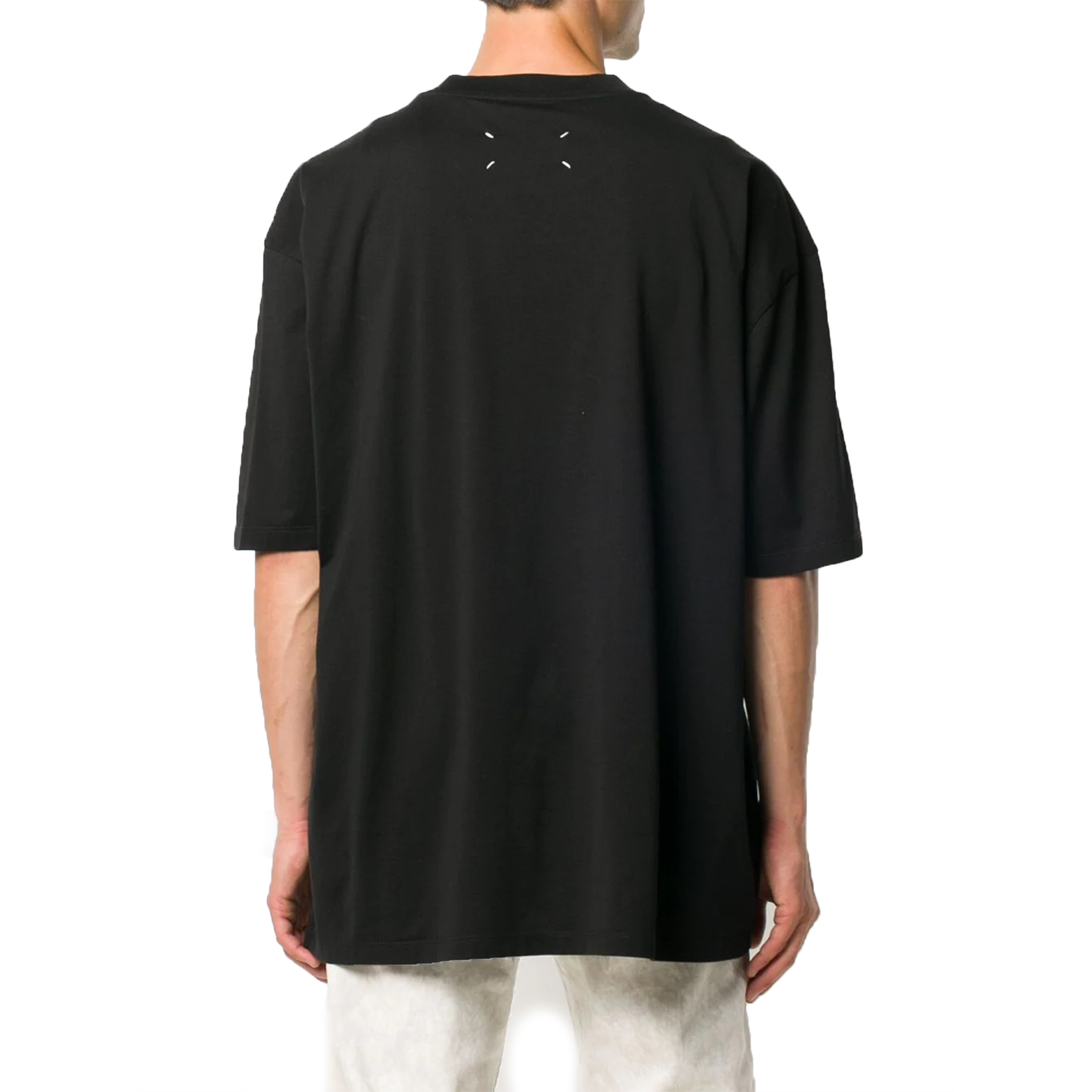 Purchase Camiseta Oversized Maison Margiela Negra con Logo Troquelado. S50GC0625S22816900