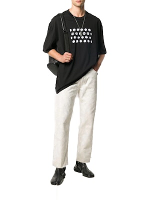 Camiseta Oversized Maison Margiela Negra con Logo Troquelado. S50GC0625S22816900 Details for Camiseta Oversized Maison Margiela Negra con Logo Troquelado. S50GC0625S22816900