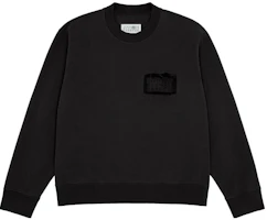 Maison Margiela Black Logo Crewneck Ribbed Long Sleeve Sweatshirt S62GU0118S25596900 Maison Margiela Black Logo Crewneck Ribbed Long Sleeve Sweatshirt S62GU0118S25596900
