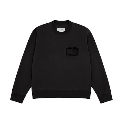 Maison Margiela Black Logo Knit Hooded Sweatshirt Long Sleeve Jacket SH2HG0001M25003900