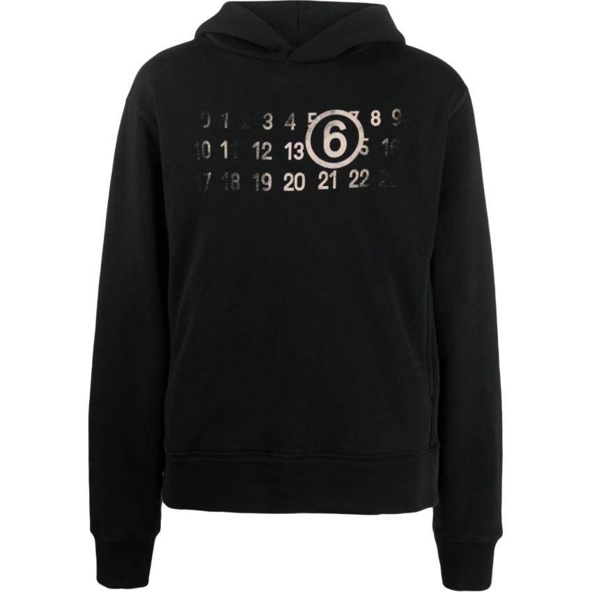 Maison Margiela Black Printed Crewneck Sweatshirt Long Sleeve SH0GU0007S25537-900