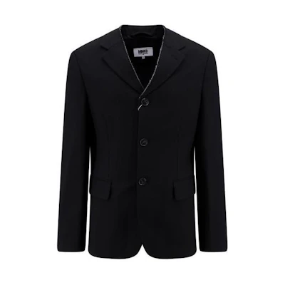 Maison Margiela Black Slim-Fit Collared Zip-Up Jacket SH0AM0027S53984900