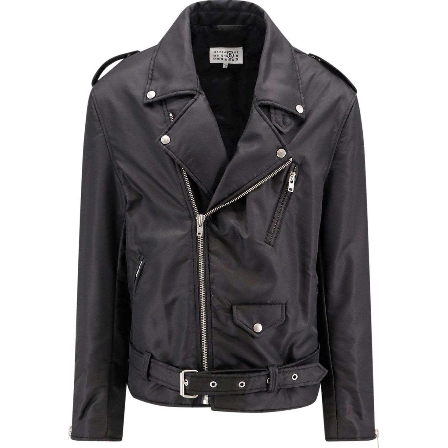 Maison Margiela Black Solid Color Zip-Up Bomber Jacket S52AM0273S30743-965