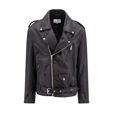 Maison Margiela Black Solid Color Zip-Up Bomber Jacket S52AM0273S30743-965