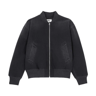 Maison Margiela Black Solid High-Collar Zip-Up Loose-Fit Jacket S62AN0109S54882900