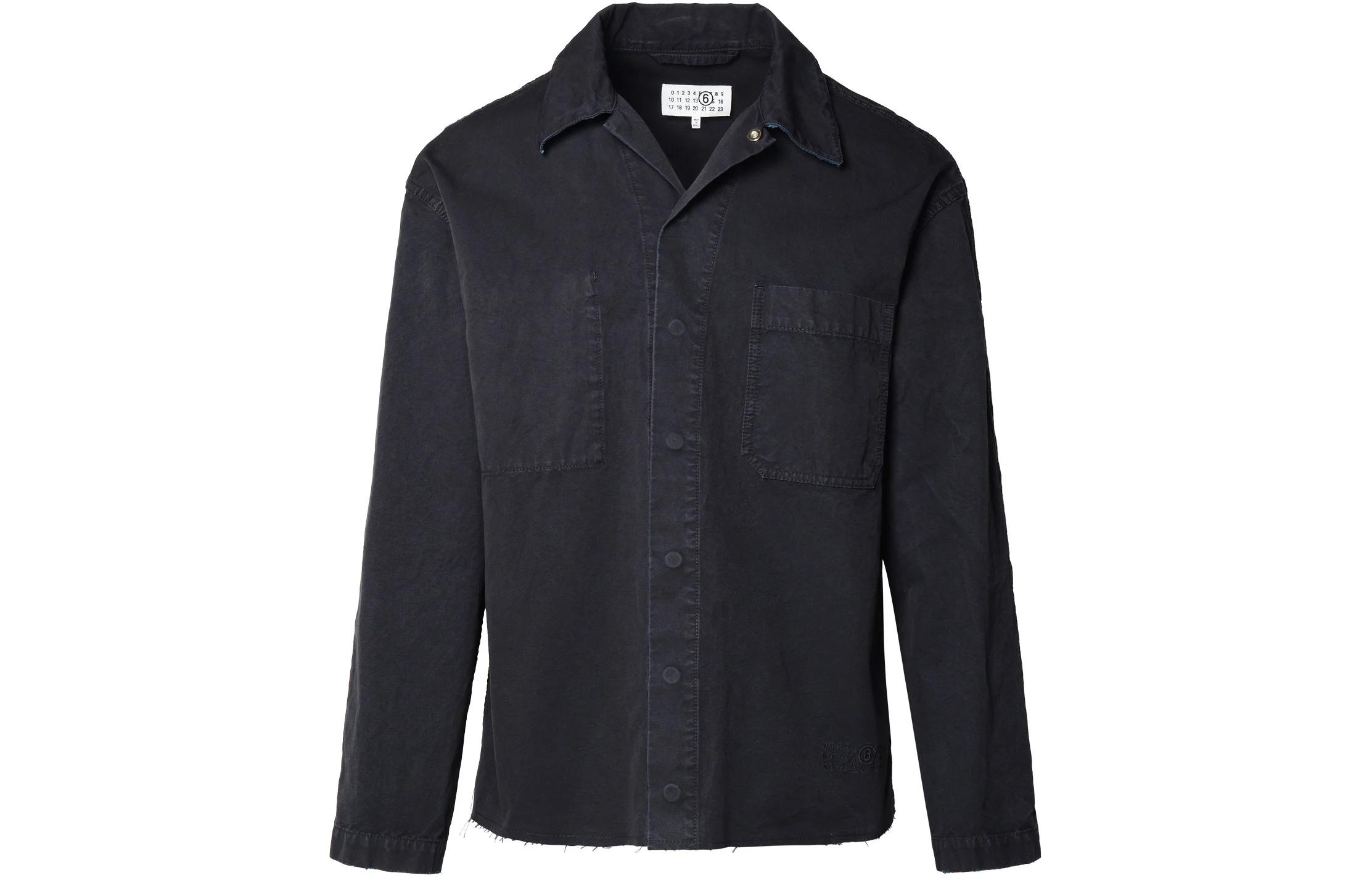 Maison Margiela Black Straight-Cut Denim Jacket with Pocket Design Unisex S52AM0260STZ086