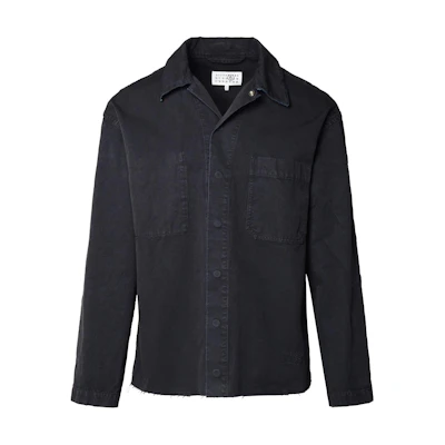 Maison Margiela Black Straight-Cut Denim Jacket with Pocket Design Unisex S52AM0260STZ086