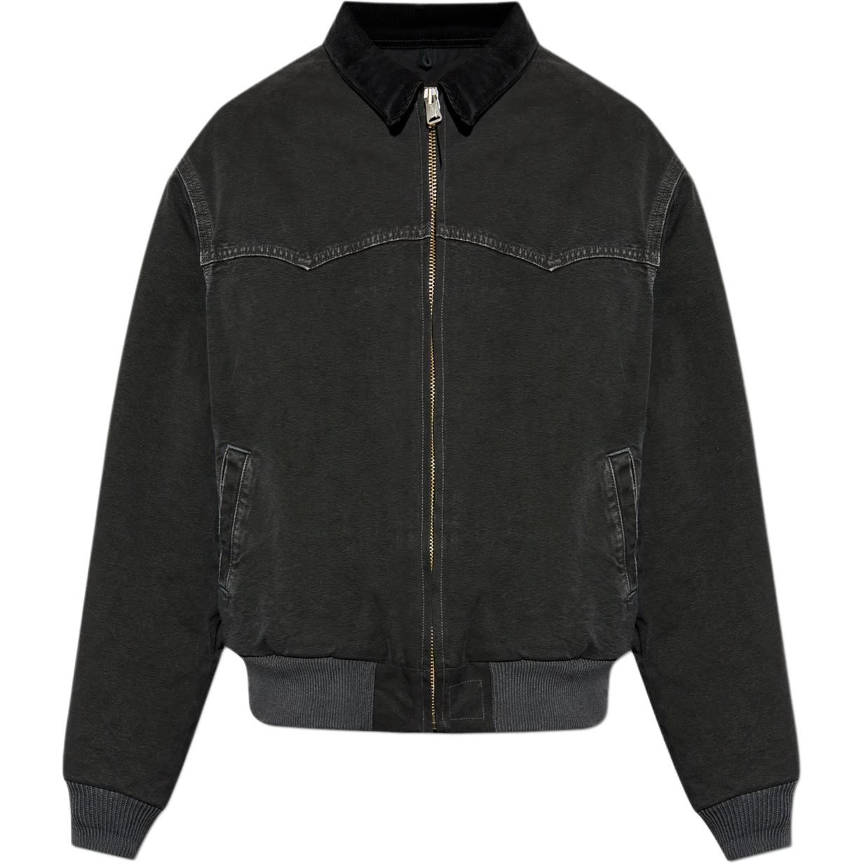 Maison Margiela Black Zip-Up Loose Fit Jacket with Classic Collar S50AM0640M35255-861