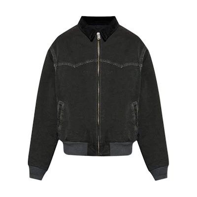 Maison Margiela Black Zip-Up Loose Fit Jacket with Classic Collar S50AM0640M35255-861