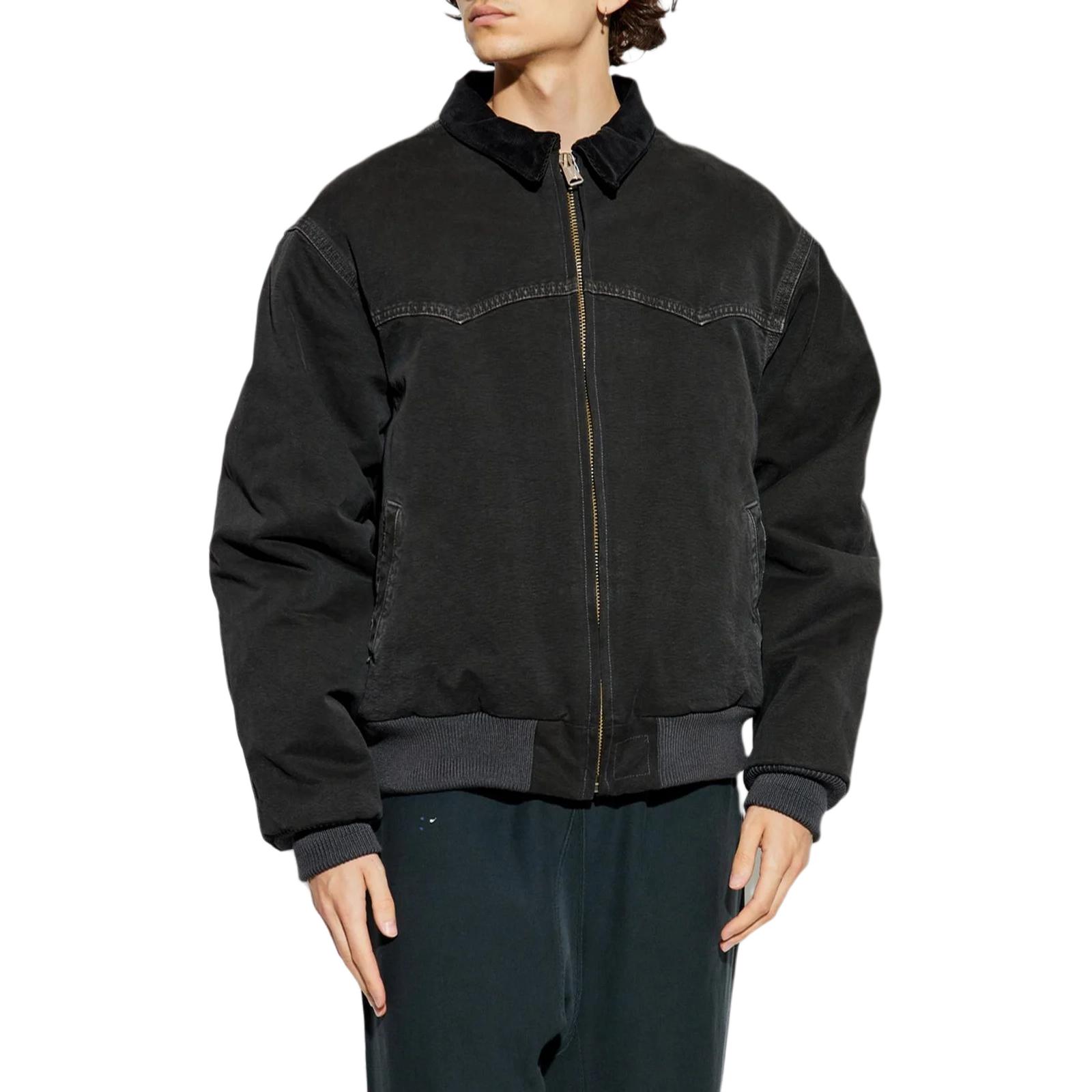 Shop Maison Margiela 黑色經典領拉鍊寬鬆版外套 S50AM0640M35255-861