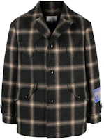Maison Margiela Brown Checkered Single-Breasted Loose Jacket Unisex S67AM0066S78242001 Maison Margiela Brown Checkered Single-Breasted Loose Jacket Unisex S67AM0066S78242001