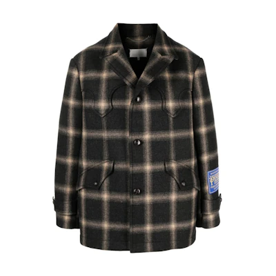 Maison Margiela Brown Checkered Single-Breasted Loose Jacket Unisex S67AM0066S78242001