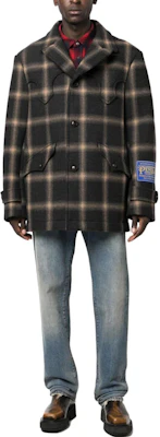 Maison Margiela 棕色格紋單排扣寬鬆西裝外套(男女皆宜) S67AM0066S78242001 Lookbook Maison Margiela 棕色格紋單排扣寬鬆西裝外套(男女皆宜) S67AM0066S78242001