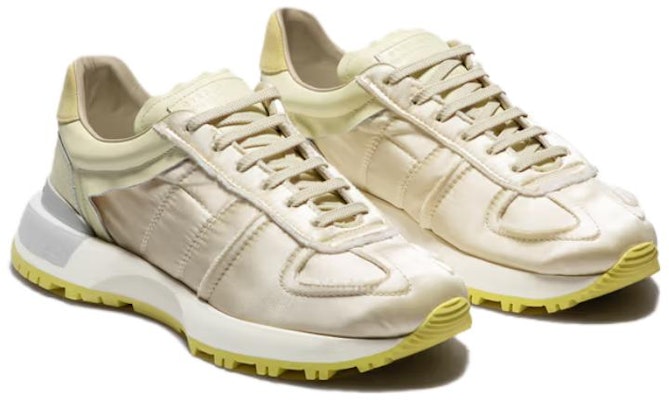 Maison Margiela 小牛皮 圓頭系帶 低筒 生活休閒鞋 男款 米色 Lookbook Maison Margiela 小牛皮 圓頭系帶 低筒 生活休閒鞋 男款 米色