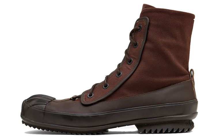 Buy Maison Margiela 深棕色帆布高帮鞋 S57WU0240P4337H2337