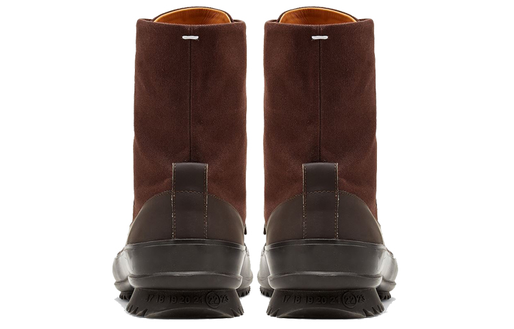 Shop Maison Margiela Canvas High-Top ''Donkerbruin'' S57WU0240P4337H2337