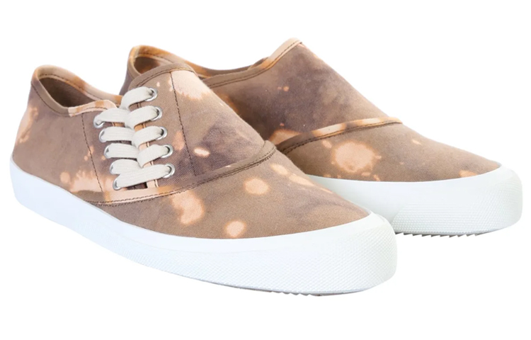 Order Maison Margiela梅森馬吉拉 帆布 低幫綁帶 時尚板鞋 男款 棕色 做舊版