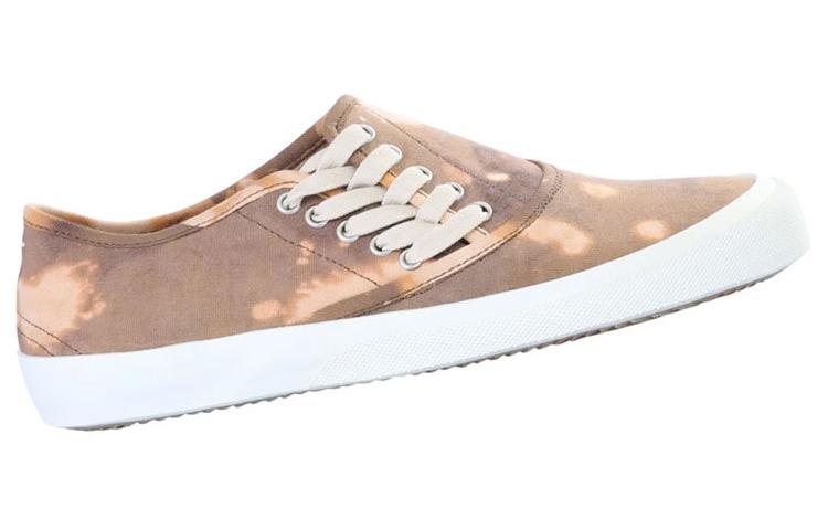 Shop Maison Margiela梅森馬吉拉 帆布 低幫綁帶 時尚板鞋 男款 棕色 做舊版