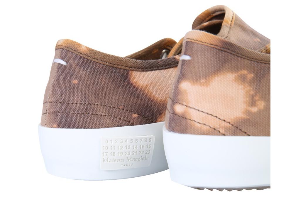 Details for Maison Margiela梅森馬吉拉 帆布 低幫綁帶 時尚板鞋 男款 棕色 做舊版