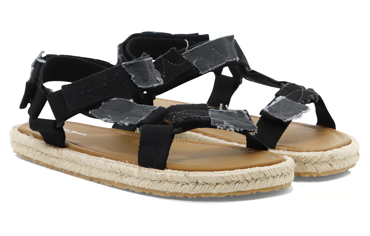 Lookbook Maison Margiela 黑色帆布拼接凉鞋 S57WP0096P5395T8013