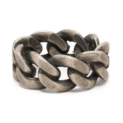 Maison Margiela Chain Hollow Silver Ring for Men SV0130SI8UQ0004951