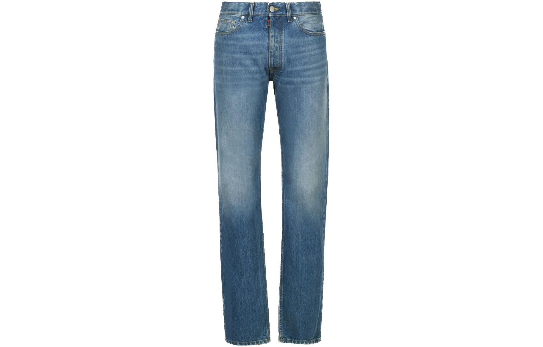 Order Maison Margiela Jeans Hombre Azul Corte Recto Ajuste Suelto Algodón Lavado Limpio SI1LA0001S30561