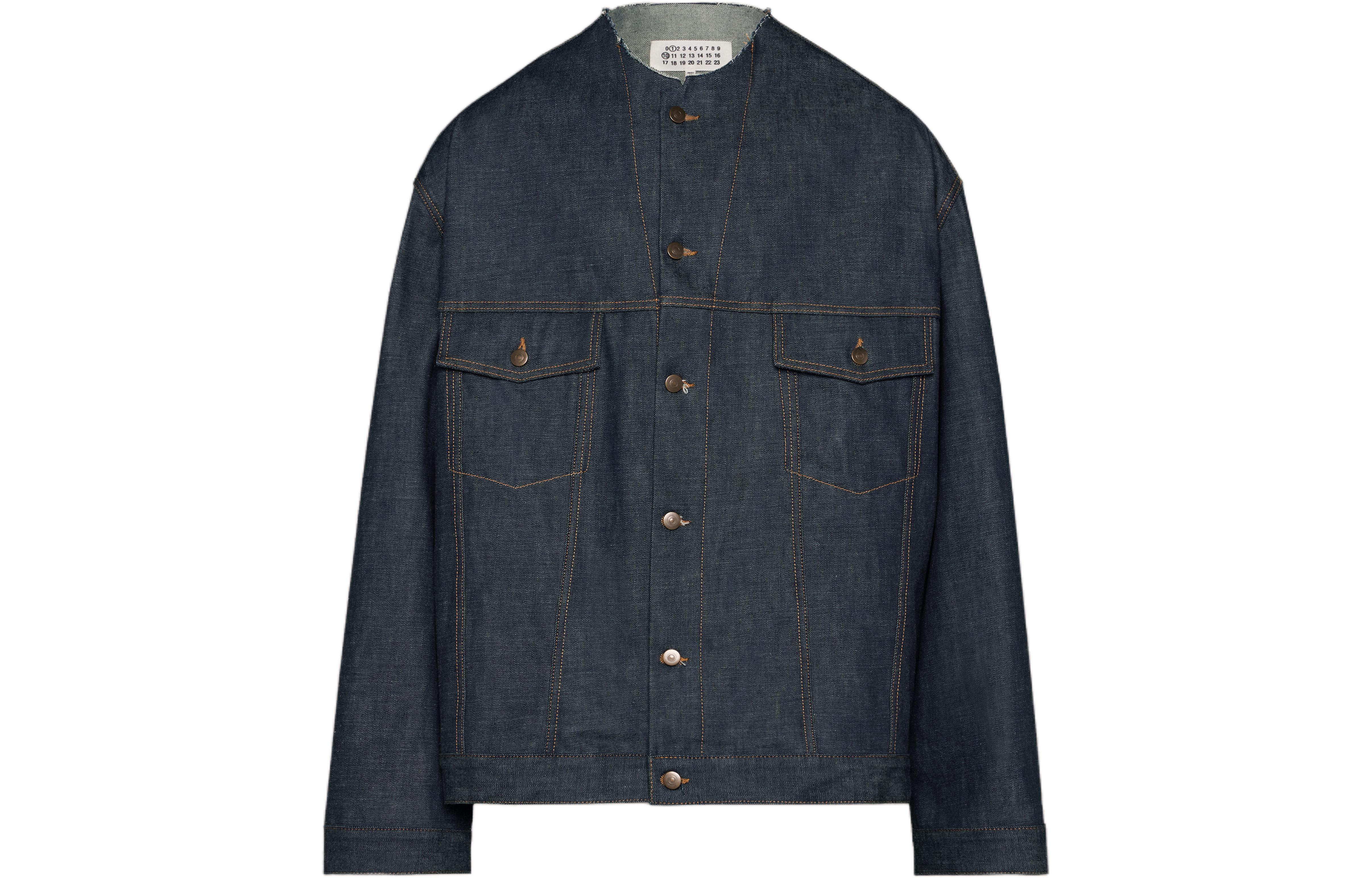 Maison Margiela Collarless Patchwork Leather Jacket Beige S30AM0545SY1586806