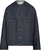 Maison Margiela Collarless Denim Jacket Blue - Casual Button-Up Long-Sleeve S50AM0610S30882615 Maison Margiela Collarless Denim Jacket Blue - Casual Button-Up Long-Sleeve S50AM0610S30882615