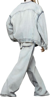 Maison Margiela 無領淺藍色牛仔外套 寬鬆版型 外穿 S50AM0611S30870965 Shop Maison Margiela 無領淺藍色牛仔外套 寬鬆版型 外穿 S50AM0611S30870965